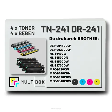 4x Toner do BROTHER TN-241 + 4x Bęben do BROTHER DR-241CL 8-pak CMYK Multibox zamiennik