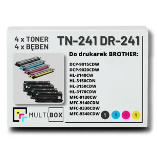 4x Toner do BROTHER TN-241 + 4x Bęben do BROTHER DR-241CL 8-pak CMYK Multibox zamiennik