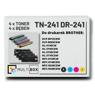 4x Toner do BROTHER TN241 + 4x Bęben do BROTHER DR241CL 8-pak CMYK Multibox zamiennik