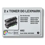 2-PAK Multibox Toner do LEXMARK MX310 MX410 MX510 602 60F2000 2x2.5K zamiennik - 2