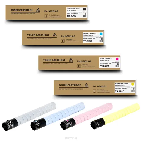 4 X Toner do DEVELOP TN324 CMYK Ineo+ 258 308 368 Zamiennik