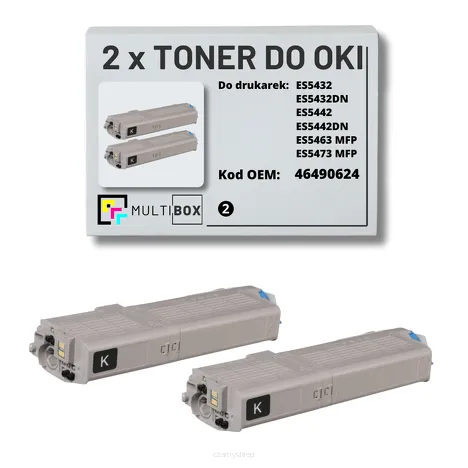 2-PAK Multibox Toner do OKI ES5432 ES5463 46490624 black zamiennik