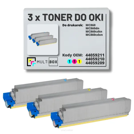 Toner do OKI MC860 3-pak cyan/magenta/yellow zamiennik Multibox