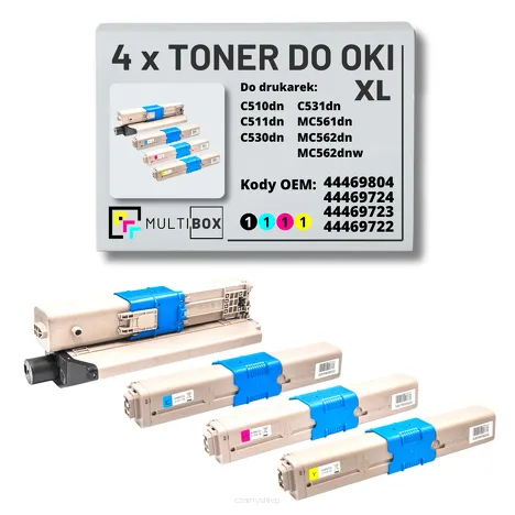 4-PAK Multibox Toner do OKI C510 C511 MC562 XL black/cyan/magenta/yellow zamiennik