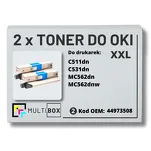 2-PAK Multibox Toner do OKI C511 MC562 44973508 XXL black zamiennik - 2