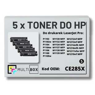 5-PAK Multibox Toner do HP CE285X 85X P1102 M1132 Zamiennik