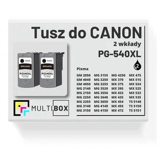 2-PAK Multibox Tusz do CANON PG540XL black zamiennik