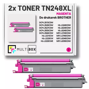 Toner do BROTHER TN248XLM 2-pak Magenta Multibox zamiennik