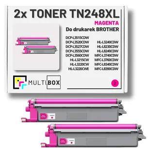 2-PAK Multibox Toner do BROTHER TN248XLM Magenta zamiennik