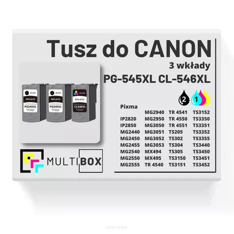 Tusz do CANON PG545XL CL546XL 3-pak black / color zamiennik Multibox