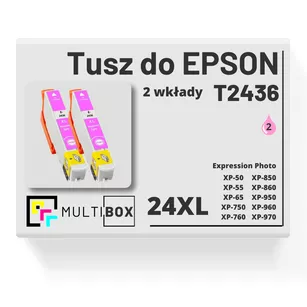 Tusz do EPSON 24XL T2436 C13T24364010 2-pak light magenta zamiennik Multibox