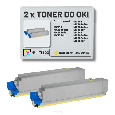 2-PAK Multibox Toner do OKI MC851 MC861 MC862 44059165 yellow zamiennik
