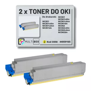 Toner do OKI MC851 MC861 MC862 44059165 2-pak yellow zamiennik Multibox