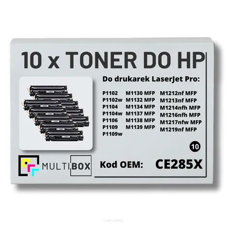 10-PAK Multibox Toner do HP CE285X 85X P1102 M1132 Zamiennik