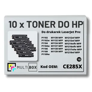 10-PAK Multibox Toner do HP CE285X 85X P1102 M1132 Zamiennik