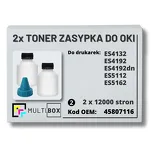 2-PAK Multibox Tonery zasypki do OKI ES4132 ES4192 ES5112 ES5162 45807116 2x12,0K - 2