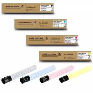 4 X Toner do DEVELOP TN221 CMYK Ineo+ 227 287 Zamiennik