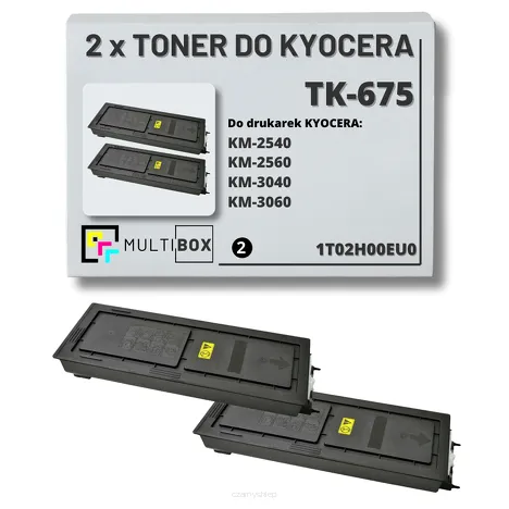 2-pak Toner do KYOCERA TK-675 1T02H00EU0 KM2540 KM2560 KM3040 KM3060 2x20.0K Multibox zamiennik