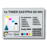4-PAK Multibox Tonery zasypki do OKI C8600 C8800 4x6,0K - 2