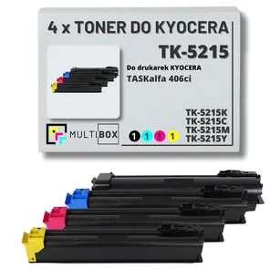 4-pak Toner do KYOCERA TK5215 TASKALFA 406 20,0K/3x15,0K CMYK Multibox zamiennik