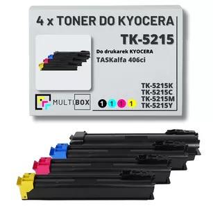 4-pak Toner do KYOCERA TK5215 TASKALFA 406 20,0K/3x15,0K CMYK Multibox zamiennik