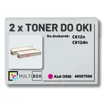 2-PAK Multibox Toner do OKI C612 46507506 magenta zamiennik - 2