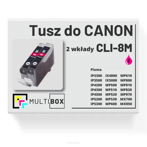 Tusz do CANON CLI-8M 0622B001 2-pak magenta zamiennik Multibox