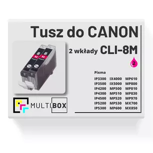 Tusz do CANON CLI8M 0622B001 2-pak magenta zamiennik Multibox