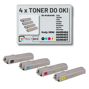 Toner do OKI C532 MC563 4-pak black/cyan/magenta/yellow zamiennik Multibox