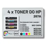 4-PAK Multibox Toner do HP 207A CMYK W2210A W2211A W2212A W2213A zamiennik BEZ CHIPA - 2