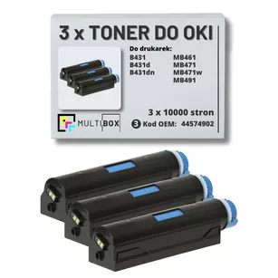 Toner do OKI B431 MB461 MB471 MB491 44574902 3 pak zamiennik Multibox