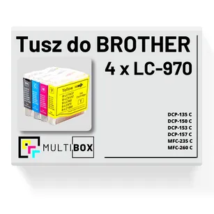 4-pak Tusz do BROTHER LC-970 Multibox