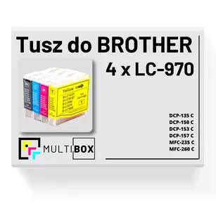 4-pak Tusz do BROTHER LC970 Multibox