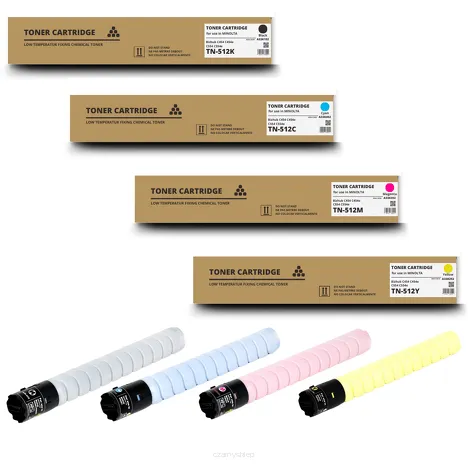 4 X Toner do MINOLTA TN512 CMYK Bizhub C454 C454e C554 C554e Zamiennik