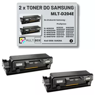 2-pak Toner do SAMSUNG ProXpress M3825 M4025 MLT-D204E SU925A 10K Multibox Zamiennik