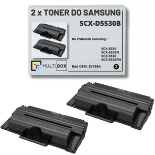 2-pak Toner do SAMSUNG SCX5330 SCX5530 SCXD5530B SV199A 8K Multibox Zamiennik