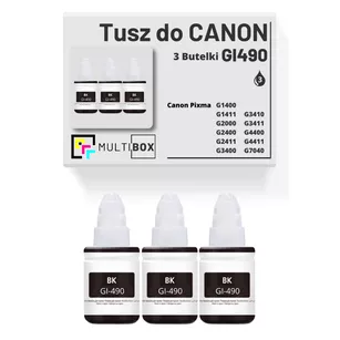 Tusz do CANON GI490BK 3-pak black zamiennik Multibox