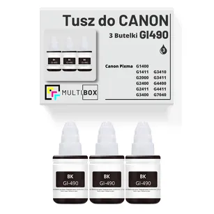 3-PAK Multibox Tusz do CANON GI490BK black zamiennik