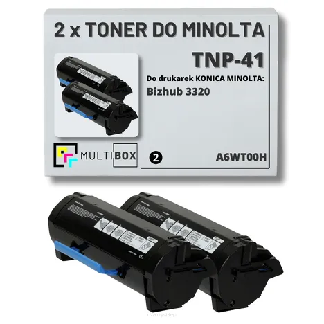 2-PAK Multibox Toner do KONICA MINOLTA TNP41 A6WT00H BIZHUB 3320 2x10.0K zamiennik