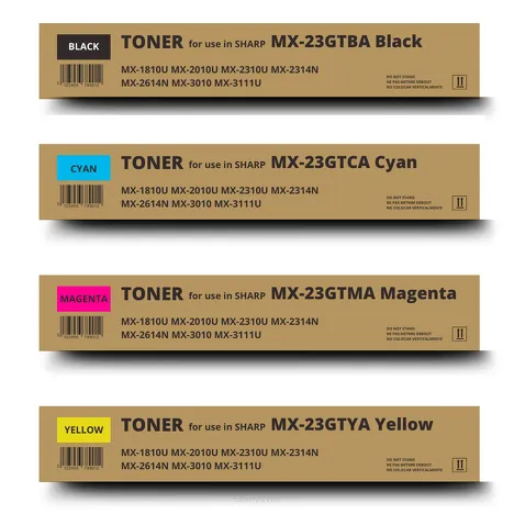 4 X Toner do Sharp MX-23GTBA MX-23GTCA MX-23GTMA MX-23GTYA CMYK zamiennik