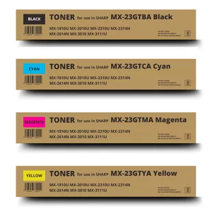 4 X Toner do Sharp MX23GTBA MX23GTCA MX23GTMA MX23GTYA CMYK zamiennik