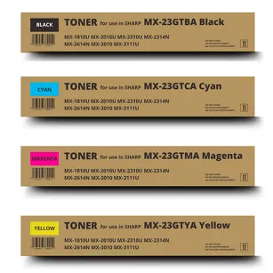 4-PAK Zamiennik Toner do Sharp MX23GTBA MX23GTCA MX23GTMA MX23GTYA CMYK