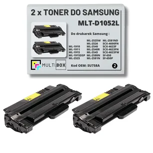 2-PAK Multibox Toner do SAMSUNG ML1910 ML2580 MLTD1052L SU758A 2.5K Zamiennik