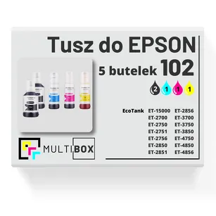 Tusz do EPSON 102 T03R6 T03R1 T03R2 T03R3 T03R4 5-pak cyan / magenta / yellow / black zamiennik Multibox