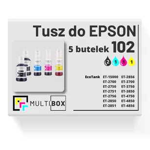 Tusz do EPSON 102 T03R6 T03R1 T03R2 T03R3 T03R4 5-pak cyan / magenta / yellow / black zamiennik Multibox