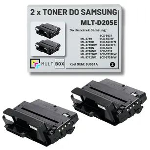 2-PAK Multibox Toner do SAMSUNG ML3710 MLTD205E SU951A 10K Zamiennik