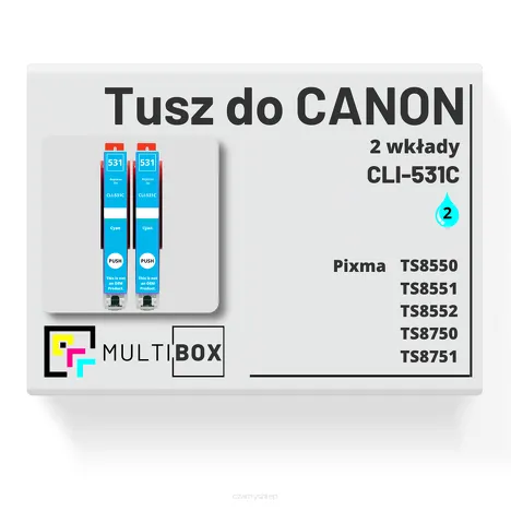 Tusz do CANON CLI-531C 2-pak cyan zamiennik Multibox