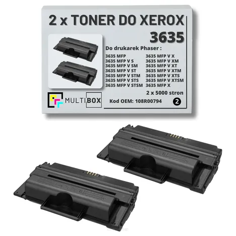 2-PAK Multibox Toner do XEROX 3635 108R00794 5K zamiennik