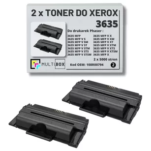 2-pak Toner do XEROX 3635 108R00794 5K Multibox zamiennik