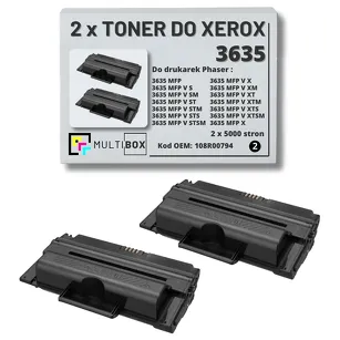 2-PAK Multibox Toner do XEROX 3635 108R00794 5K zamiennik